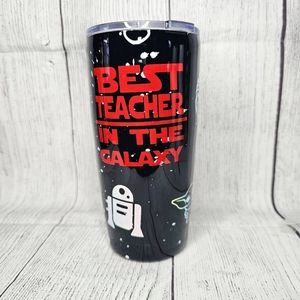 20 oz curve star wars inspired best teacher in the galaxy tumbler.